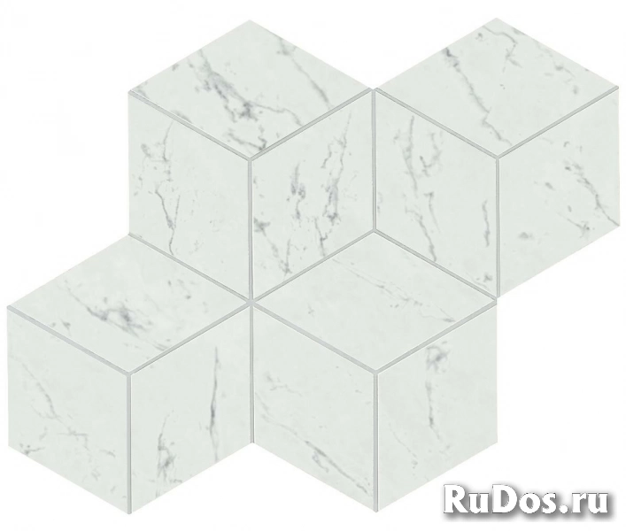 Плитка Atlas Concorde Marvel Stone Marvel Carrara Pure Mosaico Esag. Lapp. AS2J 30x35 Неглазурованный фото