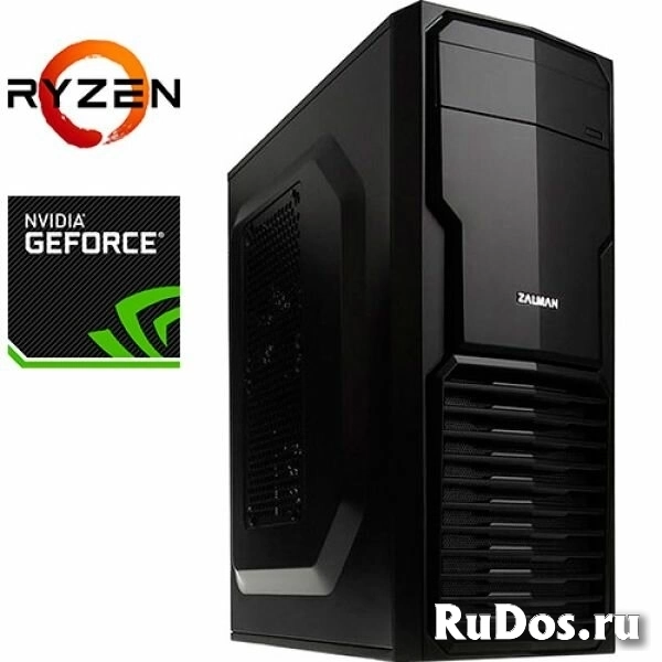 Компьютер PRO-1216802 AMD Ryzen 5 3600X 3800МГц, AMD B350, 64Гб DDR4 2666МГц, SSD 240Гб, HDD 3Тб, NVIDIA GeForce GTX 1650 4Гб, 500Вт, Mini-Tower фото