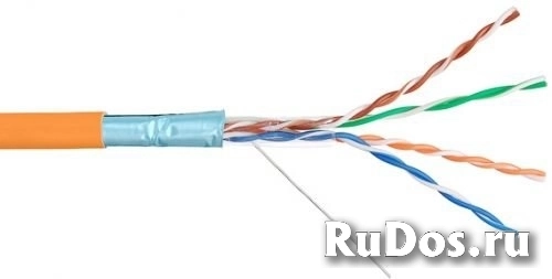 Кабель NikoMax NKL 4200C-OR F/UTP 4 пары, Кат.5e, внутренний, LSZH нг(В)-HFLTx, 24 AWG, одножильный, 100МГц, оранжевый, 305м фото