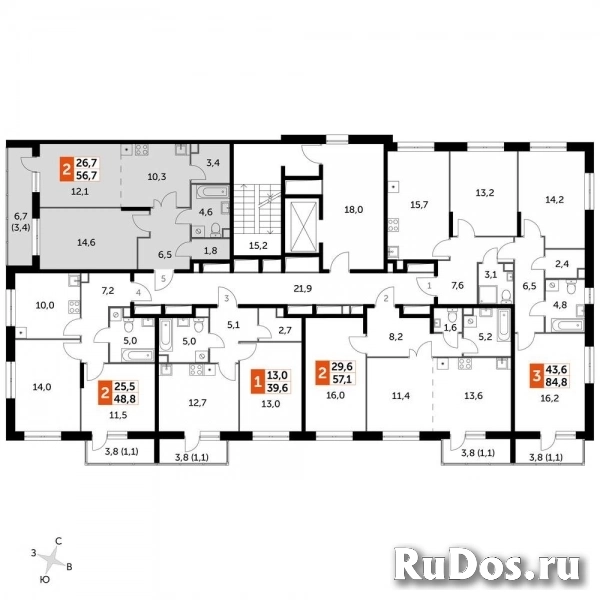 Продам 2 комнатную квартиру 56 м2 фото