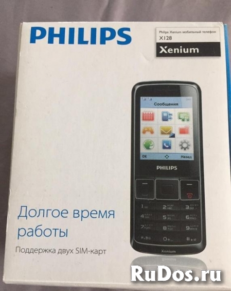Новый Philips X128 Black (Ростест,оригинал,2-сим) изображение 5