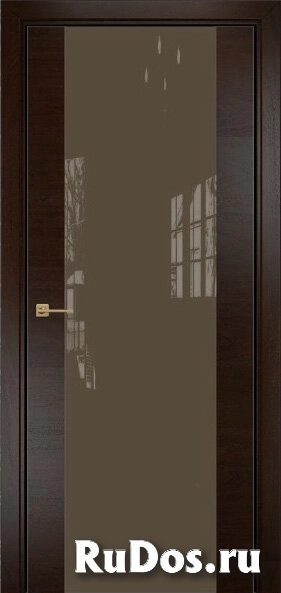 Межкомнатная дверь Оникс Урбан (Палисандр) триплекс бронзовый, горизонтальный шпон фото