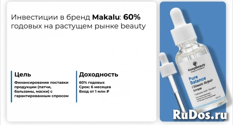 Пассивный доход на рынке beauty 60% годовых! фото