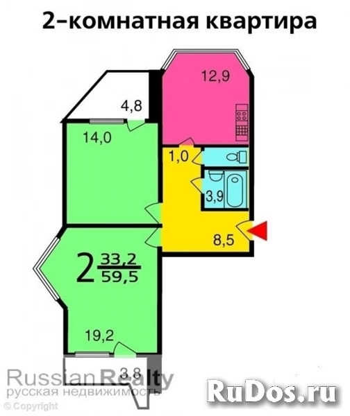 Продам 2 комнатную квартиру 63 м2 фото