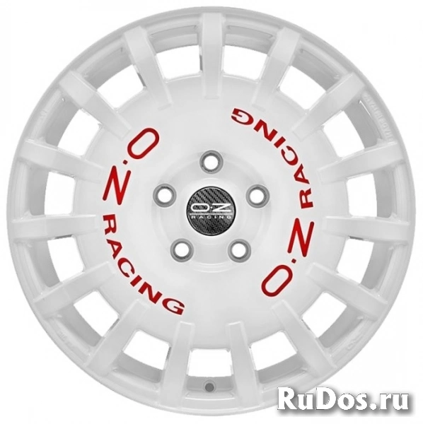 Колесный диск OZ Racing Rally Racing 8x17/5x112 D75 ET35 Race White + Red Lettering фото