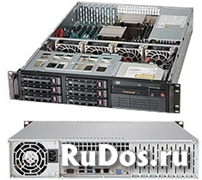 Серверная платформа 2U Supermicro SYS-6028R-T (2x2011v3, C612, 16xDDR4, 6x3.5quot; HS,3 PCI-E 3.0 x16, 3 PCI-E 3.0 x8 LP slots, 2GE, 650W,Rail) фото