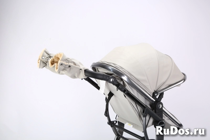 Коляска детская luxmom 608 экокожа для новорожденных изображение 12