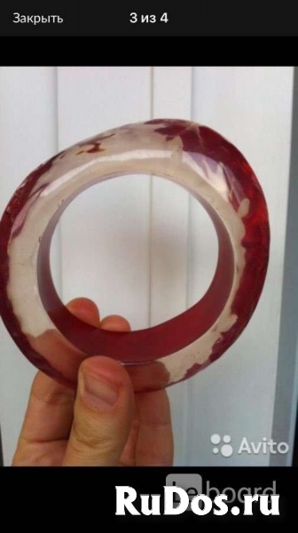 Браслет новый miss sixty красный прозрачный пластик широкий кругл изображение 3