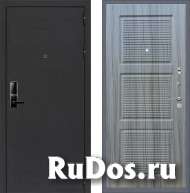 Дверь входная (стальная, металлическая) Сенатор Практик 3К Electro 5230 ФЛ-1 quot;Сандал серыйquot; с электронным замком фото