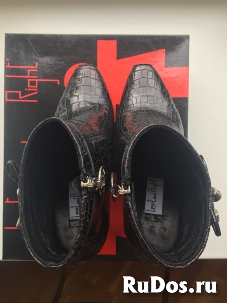 Ботинки left&rite италия 39 размер кожа черные платформа каблук 1 изображение 3