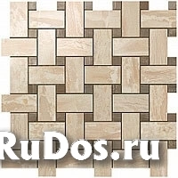 Керамическая плитка ATLAS CONCORDE RUS supernova marble woodstone champagne twist mosaic 30.5x30.5 фото