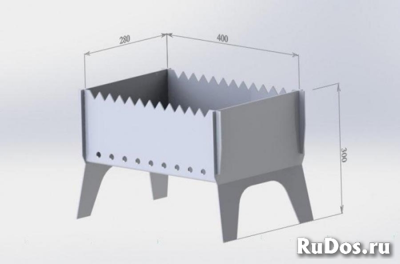 Мангал сборный с подказанником, толщиной 3 мм изображение 4