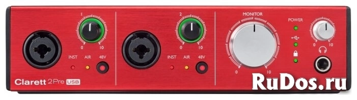 Внешняя звуковая карта Focusrite Clarett 2Pre USB фото