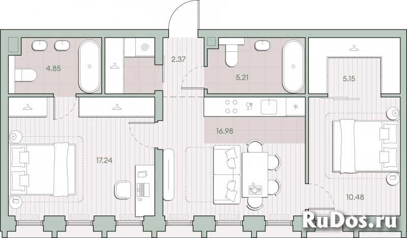 Продам 2 комнатную квартиру 64 м2 фотка