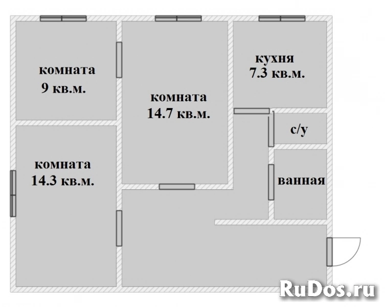 Квартира в Тимирязевском районе, три  комнаты изображение 12
