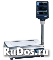 Весы электронные торговые CAS AP-15М BT, НПВ=15кг, дискр.=2/5гр, увеличенная платформа 440х275мм, 7 ячеек памяти, со стойкой фото