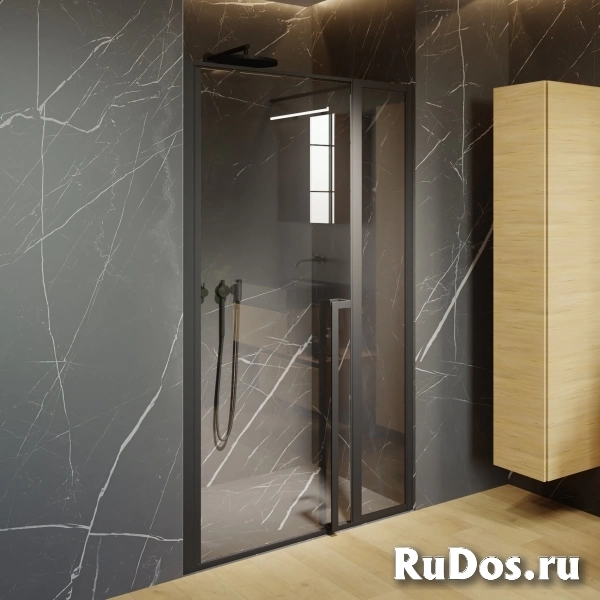 Душевая дверь в нишу Riho Lucid GD104 120 см, профиль черный фото