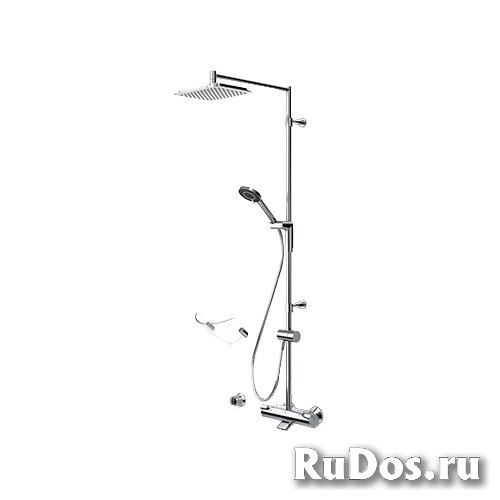 Смеситель ORAS Optima 7193U, термостат с верхним душем Rain shower, изливом и ручным душем фото