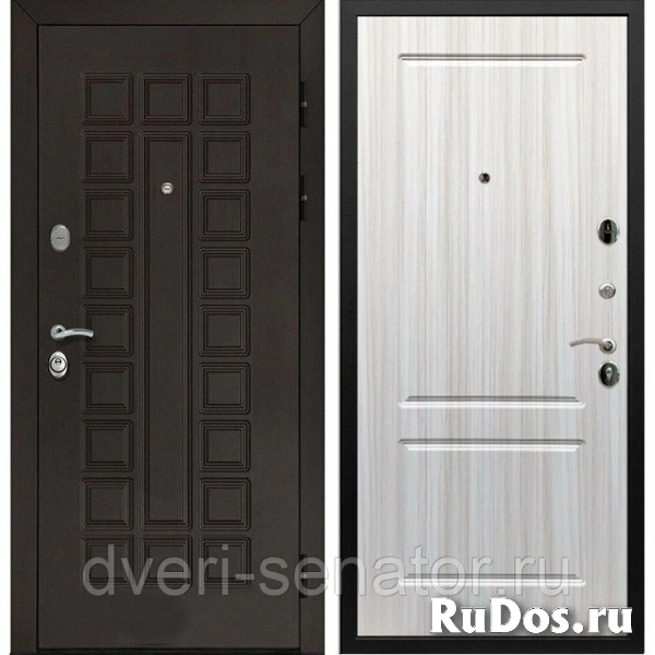 Senator ФЛ-117 цвет панели Сандал белый входные стальные двери в квартиру фото