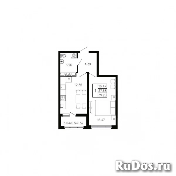 Продам 1 комнатную квартиру 39 м2 фото