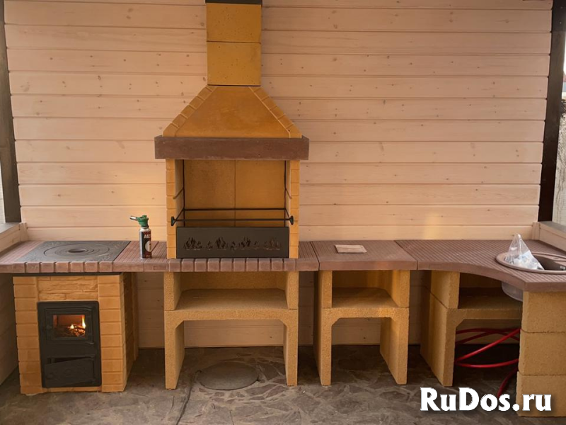 Печь барбекю с мангалом Принц для беседки или участка изображение 4