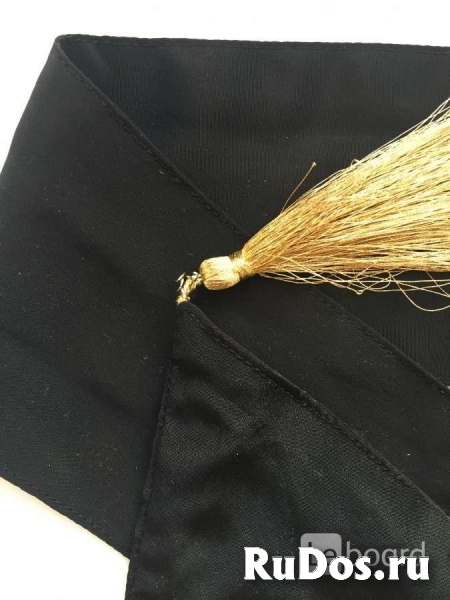 Пояс лента ткань черный кисти золото аксессуар ремень стиль мода изображение 3