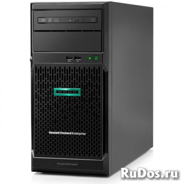Сервер HPE ProLiant ML30 Gen10/ Xeon E-2224/ 16GB/ 4x LFF (up 4, NHP)/ noODD/ Smart Array S100i/ 2x 1GbE/ noODD/ 1x 350W (up 1) (P16928-421) фото