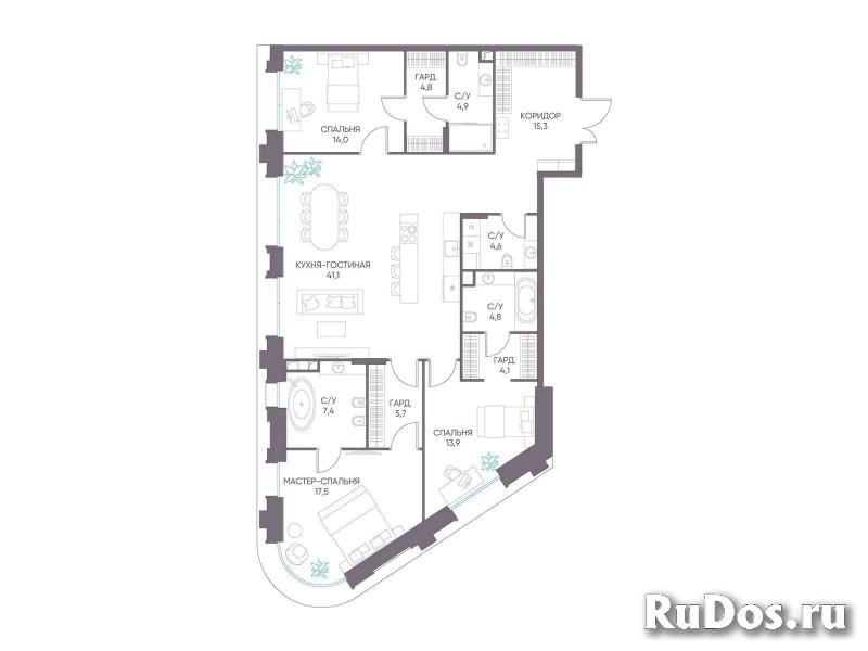 Продам 3 комнатную квартиру 138 м2 фото