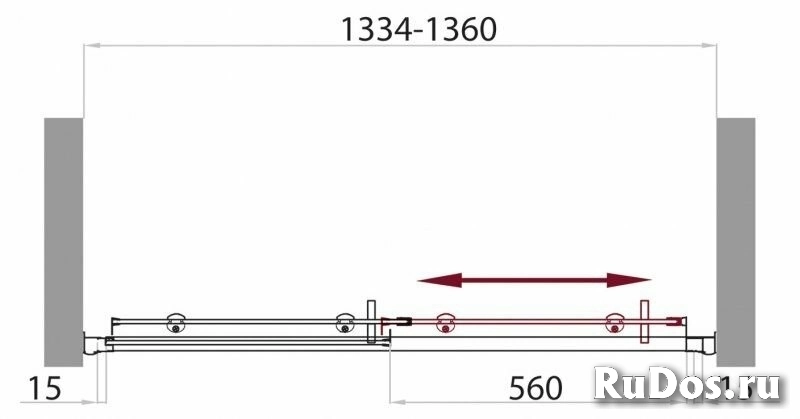 Душевая дверь в нишу BELBAGNO UNO-BF-1-105-C-Cr фото