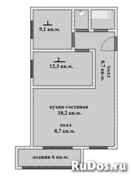 Квартира в хорошем состоянии, 3 комнаты, 68 кв.м. фотка