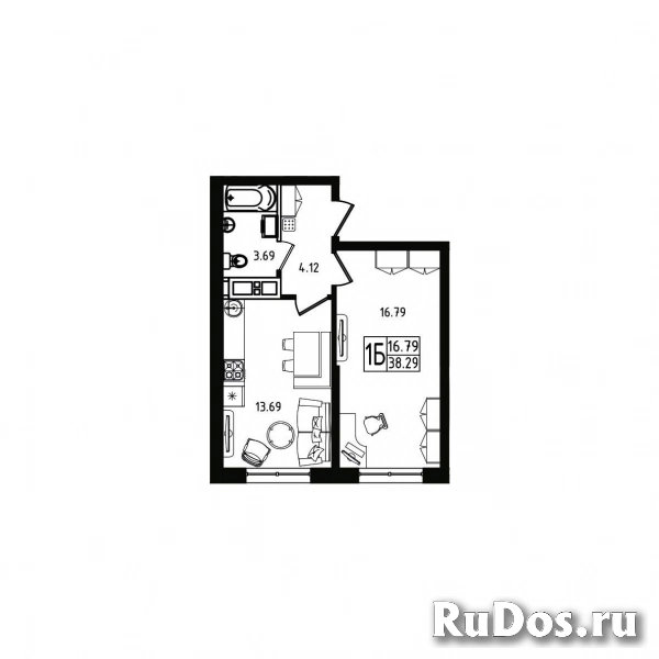 Продам 1 комнатную квартиру 38 м2 фото