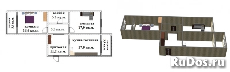 Пироговский, продается 3-х комнатная квартира, евроремонт изображение 3