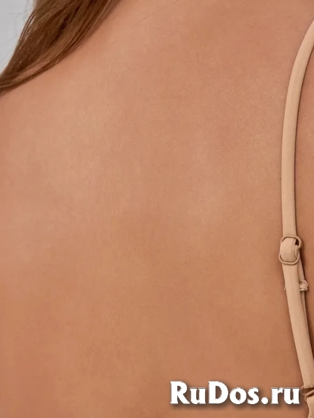 Боди с кружевом майка на бретельках базовая бежевая фотка