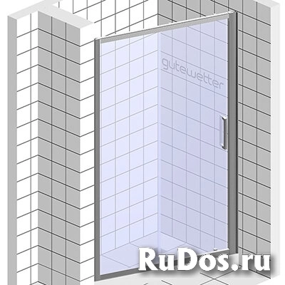 Дверь в душевую нишу GuteWetter KOLLE DOOR GK-662D-135-02 110х200 см, ручка CH 19 стекло бесцветное 6 мм профиль хром блестящий фото