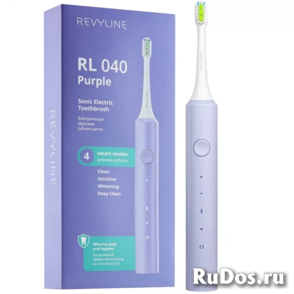 Фиолетовая зубная щетка Revyline RL 040, звуковая фото