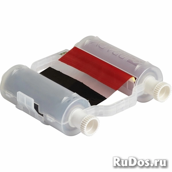 Риббон Brady B30-R10000-KR-8 многоцветный, черный-красный, 110 мм х 60.90 м, длина плашки 200 мм {gws140850} фото