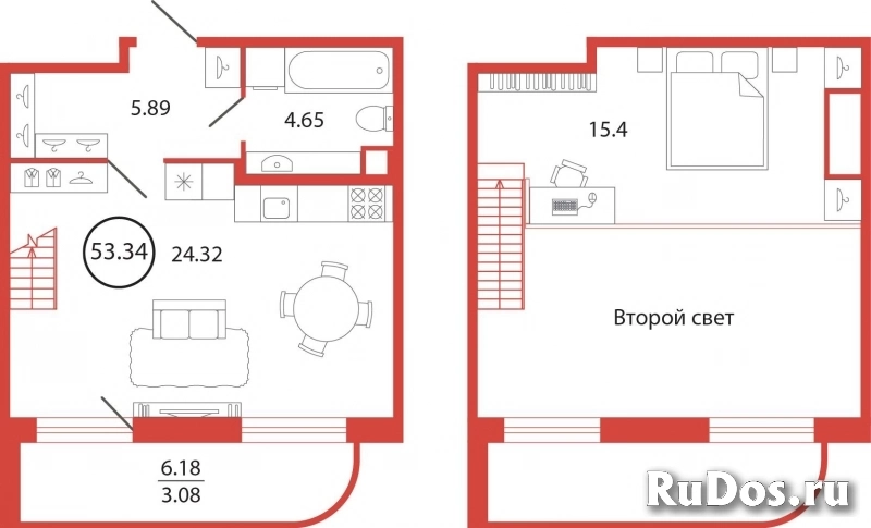 Продам 1 комнатную квартиру 53 м2 фото