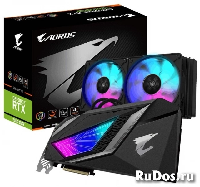 Видеокарта GIGABYTE AORUS GeForce RTX 2080 SUPER 1860MHz PCI-E 3.0 8192MB 15500MHz 256 bit 3xHDMI 3xDisplayPort HDCP WATERFORCE фото