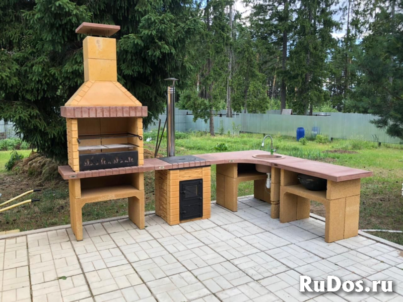 Печь барбекю с мангалом Принц для беседки или участка изображение 8