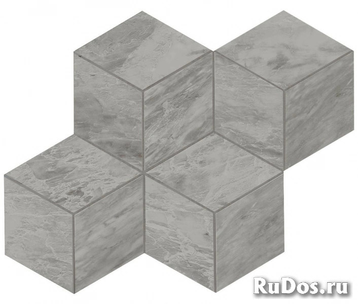 Плитка Atlas Concorde Marvel Stone Marvel Bardiglio Grey Mosaico Esag. Lapp. AS2I 30x35 Неглазурованный фото