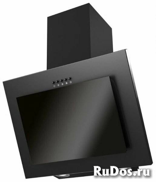 Каминная вытяжка Krona SARA PB 600 black/black glass фото