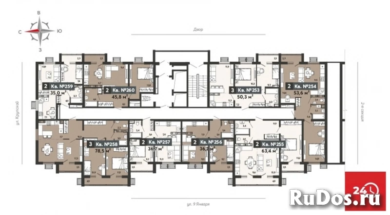 Продам 2 комнатную квартиру 53.6 м2 изображение 10