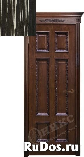 Дверь межкомнатная Оникс Гранд со штапиком Флора глухая Цвет quot;Эбен черныйquot; фото