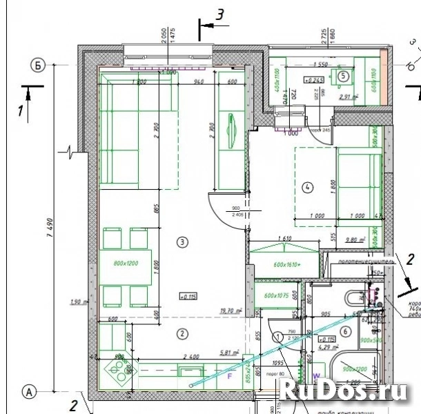 Продам 1 комнатную квартиру 46 м2 изображение 3