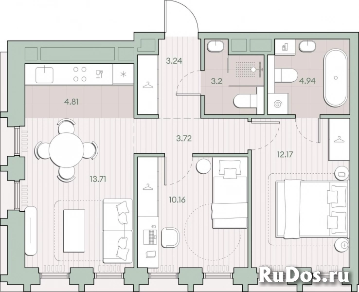 Продам 2 комнатную квартиру 55 м2 фотка