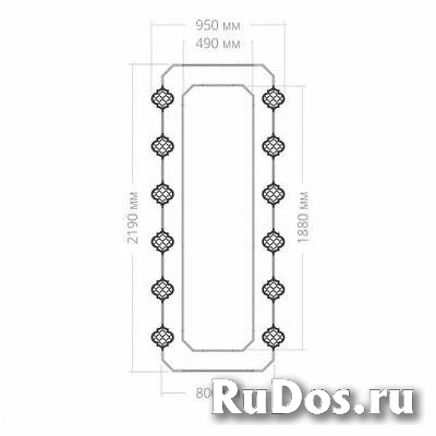 Российская Лепнина Rodecor артикул Узел Ар-Деко Рамбова Ф2 66409AR фото