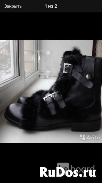 Ботинки новые мужские зима кожа черные 43 размер сапоги внутри ов фотка