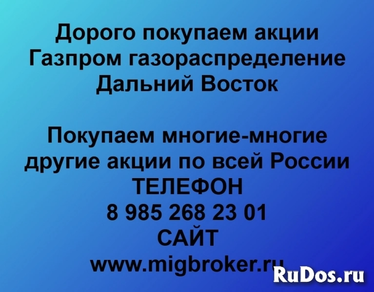 Покупка акций «Газпром газораспределение Дальний Восток» фото