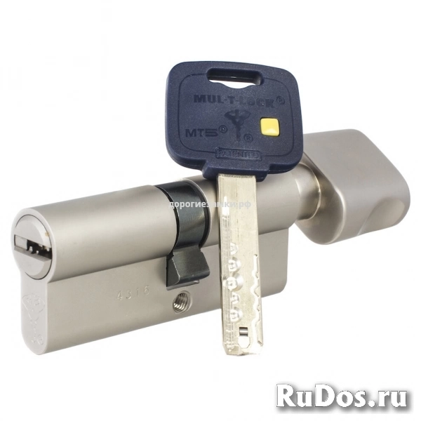 Цилиндр Mul-T-Lock Interactive+ ключ-вертушка (размер 35x70 мм) - Никель, Шестеренка (5 ключей) фото