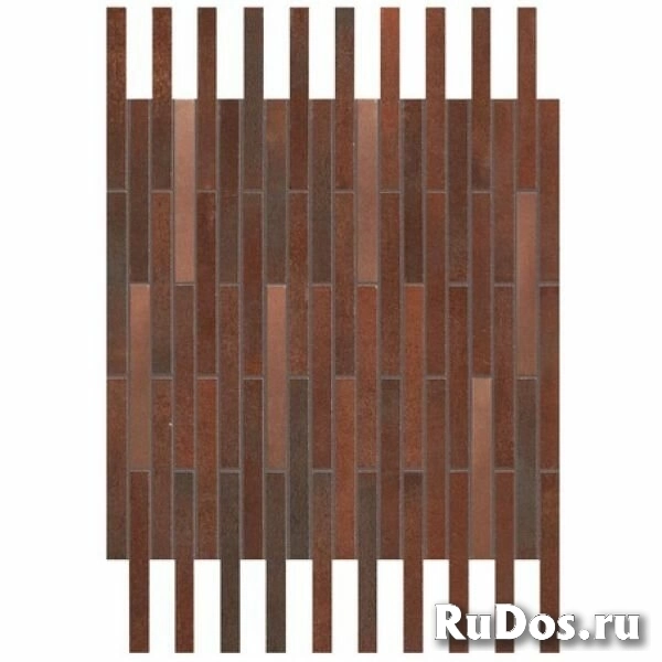 Плитка Atlas Concorde Blaze Corten Mosaico Twin A0UV 36,1x29,4 Неглазурованный фото